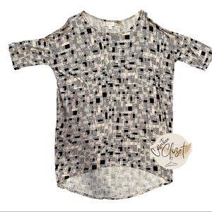 LuLaRoe Tunic Neutral Tan and Black